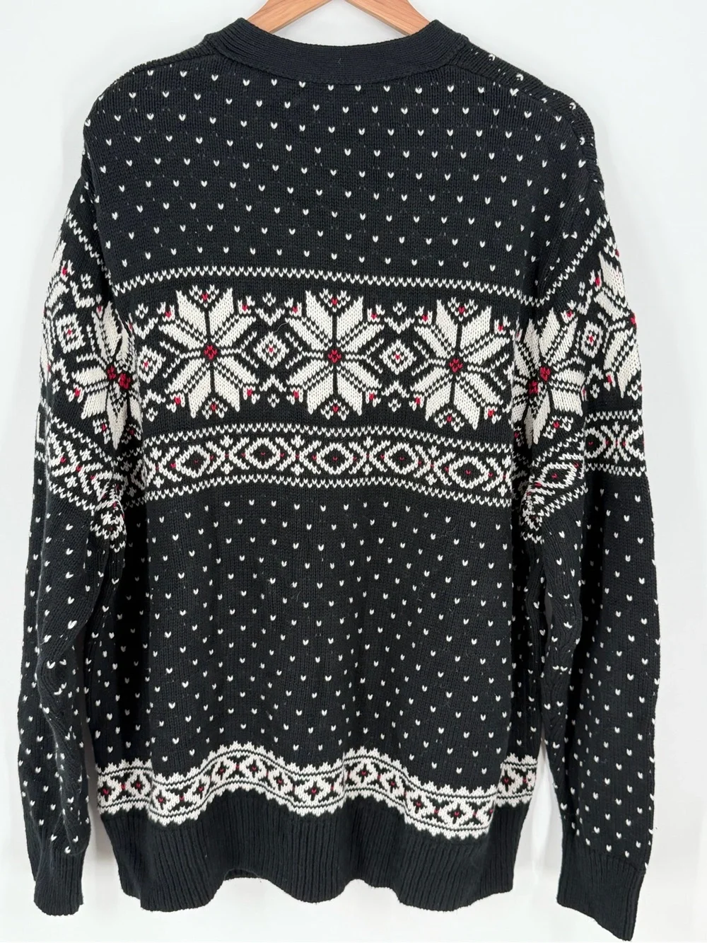 Polo Ralph Lauren Fair Isle Snowflake Cardigan Cotton Cashmere Sweater 2XB